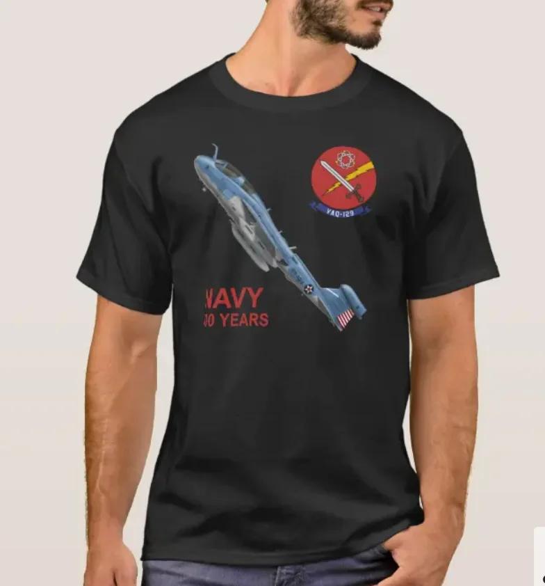

VAQ129 Squadron EA6B Prowler Electronic Warfare Aircraft TShirt Summer Cotton Short Sleeve ONeck Mens T Shirt New S3XL S