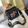 Luxury PU Leather Handbag Crossbody Bag, Elephant Embroidered Bags Purses Satchels Suitable for Daily Work, Party and Travel.