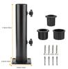 Cement Floor Deck Umbrella Stand Clip Holder - Four-Hole Iron Pipe Base Accessories