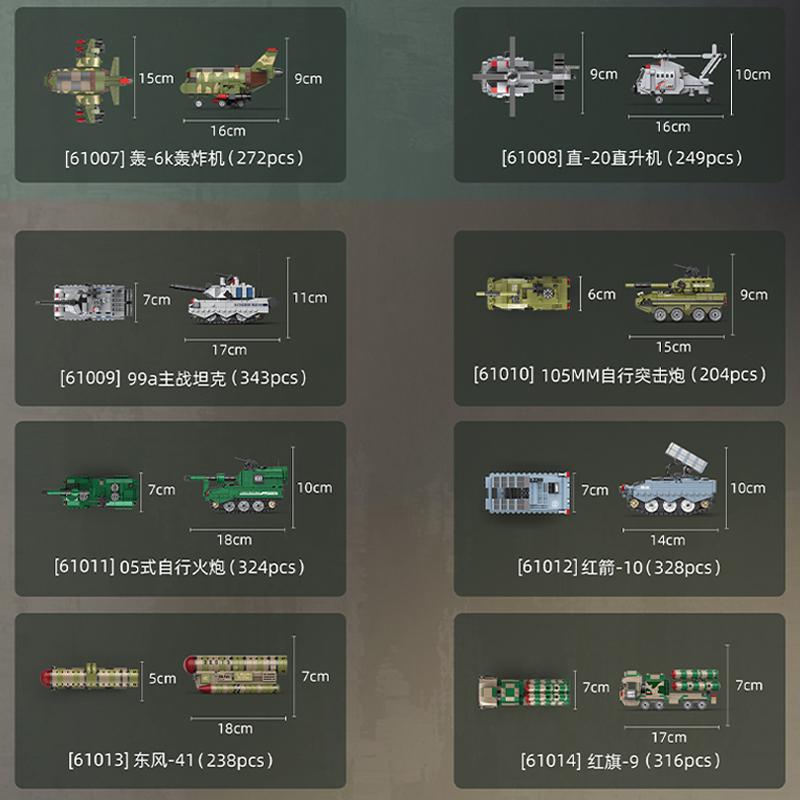 DECOOL Military Series Tank Fighter Building Blocks Airplane Missile Vehicle Weapon Model Bricks Toys For Children Boys Gifts