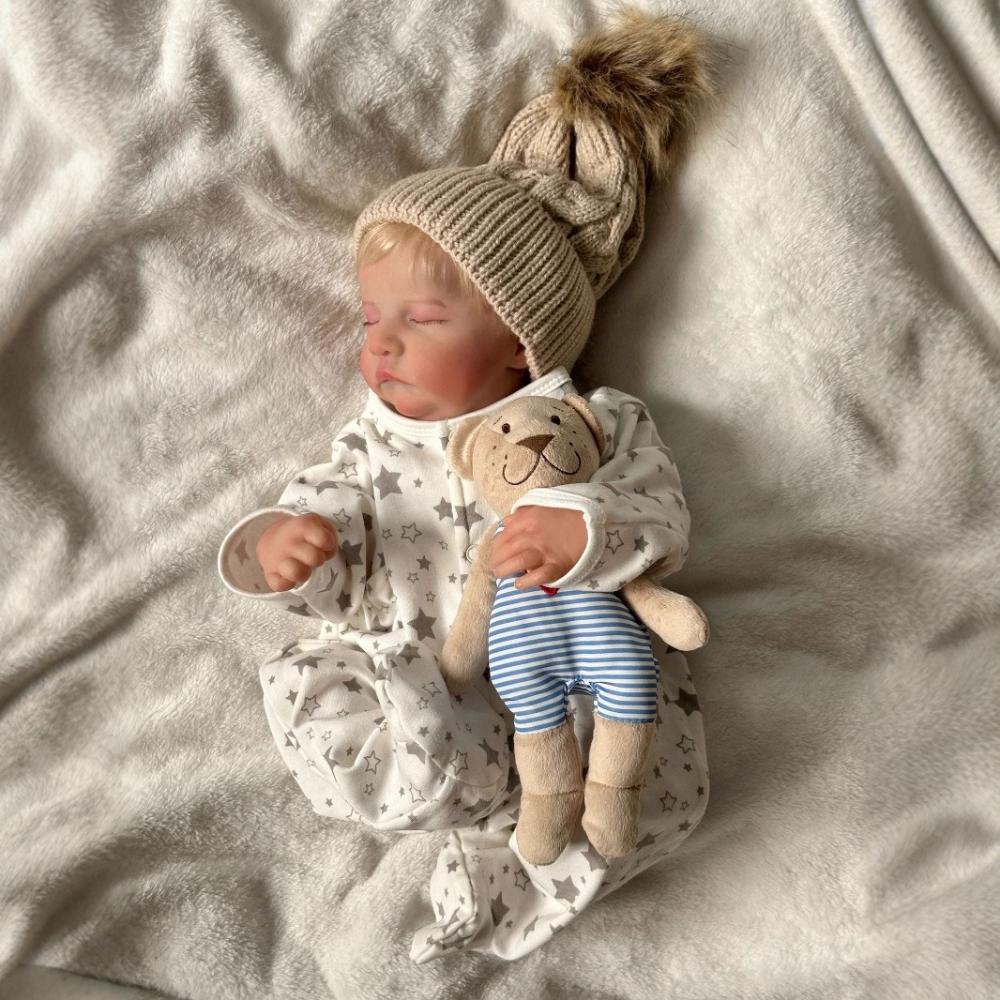 Lifelike 49cm Simulation Baby Doll Levi Soft Full Vinyl Body Rebirth Doll Girl Boy Realistic 3D High Color Painting Newborn Dolls for Kids Xmas Gift