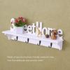 Sweet Home Holz Wandmontierter Kleiderhaken Wandhaken mit Ablage Tastatur und Vier Haken Heimdeko