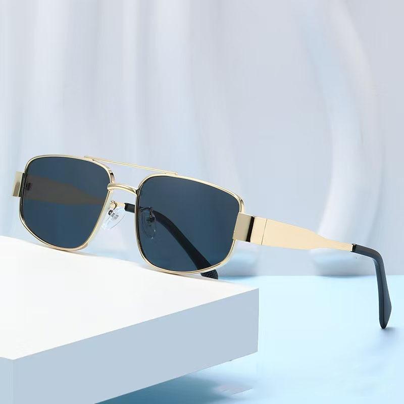 Men's Women's Metal Large Frame Nearsighted Sunglasses Retro Square Frame Design Eyewear Outdoor Driving Nearsighted Glasses