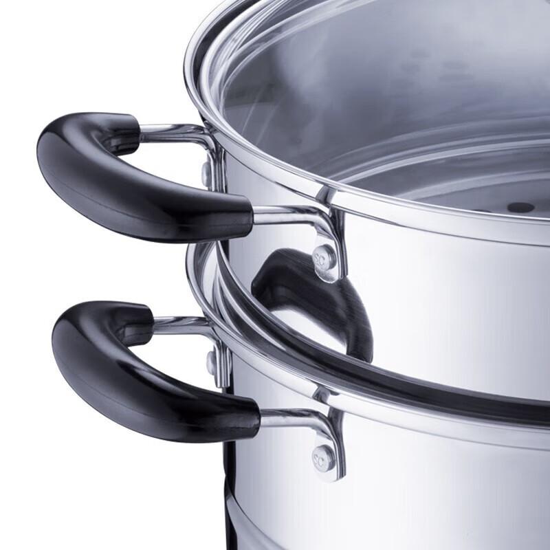 SUPOR 304 Edelstahl Doppelschicht Dämpfertopf