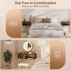 Set Of Two Floating Bedside Tables Rustic Brown