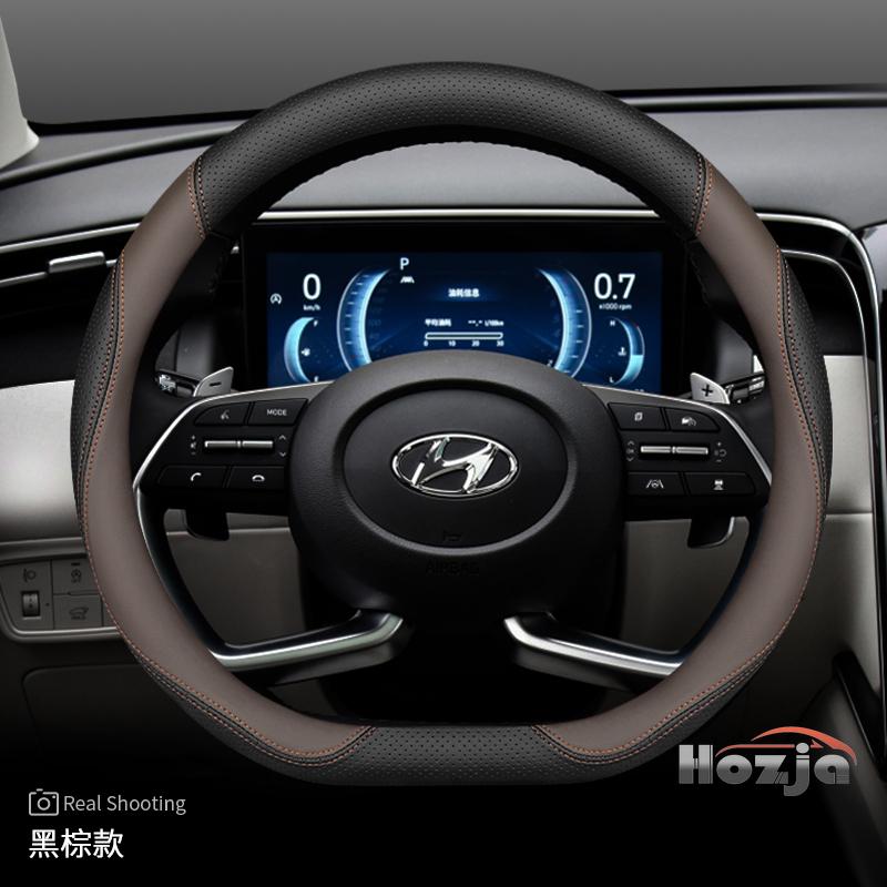 Leder-Autolenkradabdeckung für Hyundai Tucson Nx4 Santa Fe Mx5 Elantra N Palisade Creta Grand Kona 2024 2025 Zubehör