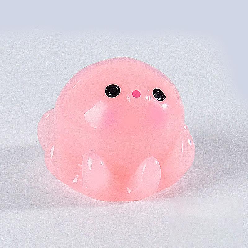 Miniaturas de animales marinos de resina luminosa en la oscuridad, adorno en miniatura para pecera, jardín, casa de muñecas, accesorios