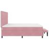 Boxspring Bed with Mattress and Headboard Pink 200 X 200 Cm Velvet