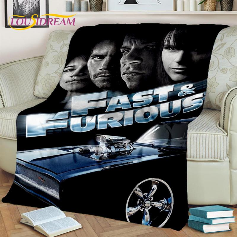 Fast & Furious X 10 Film Druckdecke, Weiche Überwurfdecke für Zuhause Schlafzimmer Bett Sofa Picknick Reise Büro Abdeckdecke Kinder