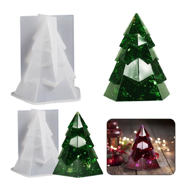 Weihnachtsbaum Harzform 3D Ornamentform Handgemachte Seife Epoxidformen Heimdekoration Form Duftkerze