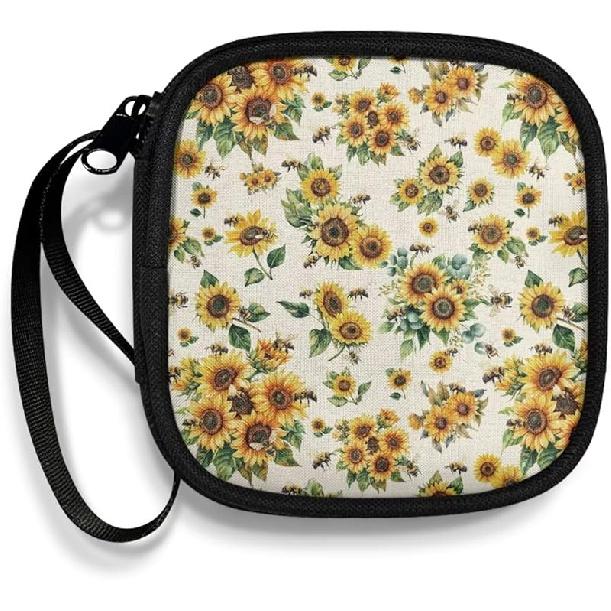 Mushrooms and Moon Carrying Earphone Case Pouch Storage Bag Holder-Earbud Case Headphones Storage Bag Pouch for Headphone, Bluetooth