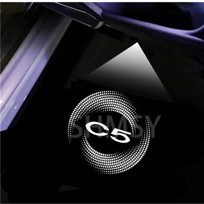 2Pcs LED Car Door Welcome Lights Logo Projector For C5 X7 II Ghost Shadow Lamp Courtesy Light Auto Decorative Accessory