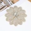 Clothing Embellishment Rhinestone Flower Patches Headband Accessories Fabrics  for Dress Decoration