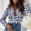 BITCED Women's Autumn Fashion Long Sleeve V-Neck Ladies Shirt Blouse