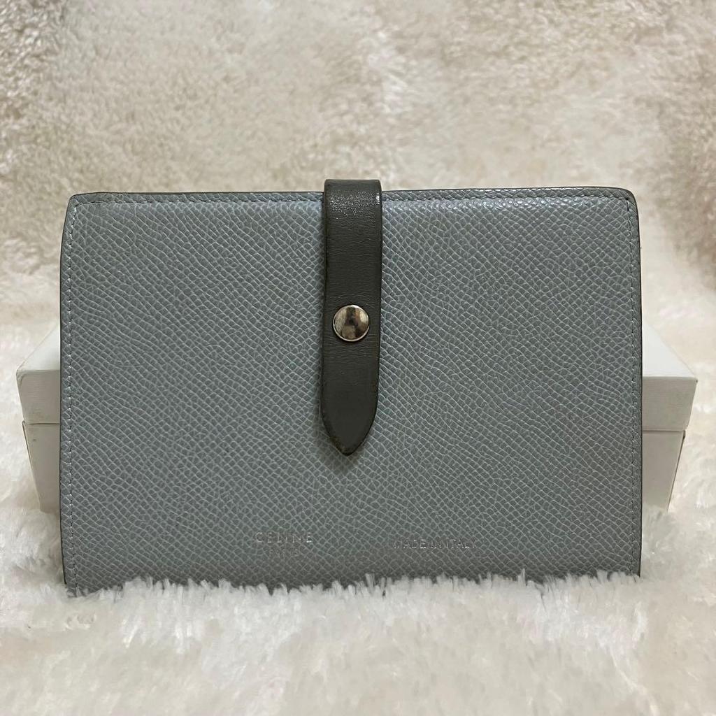 Used 【Very Popular】CELINE Medium Strap Wallet Bifold Wallet