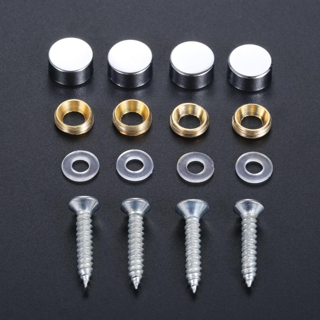 Lemfema Decorative Cosmetic Screw Pack of 10mm Cap Screw Cosmetic Stainless Makeup Mirror Plate Nameplate Decorative Caps Included Screws, Screws,