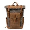 Men's Waxed Canvas Waterproof Travel Backpack