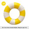Summer Multicolor Striped Inflatable Swim Ring Thick PVC Leakproof Portable Foldable Pool Float Swimming Circle for Adults Kids