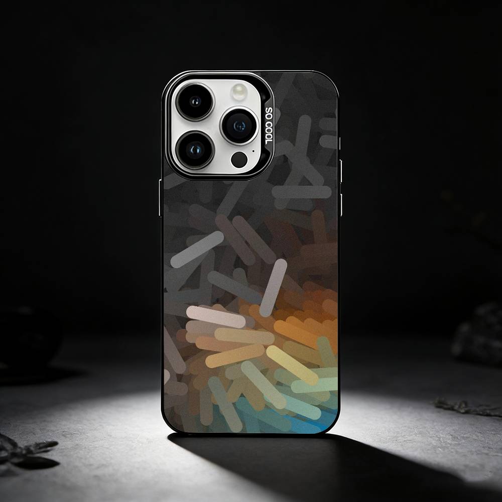 Abstract art line doodles Phone Case For iPhone 17,16,15,14,13,12,11 Plus,Pro Max,XS,Colored silver phone case