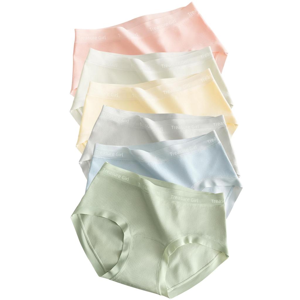 SLEEPSINERO Bavlna a Plus Sizes a pro Krásné Bezešvé Kalhotky 100% Dámské Kalhotky, 6-balení, Antibakteriální, Odolné proti zápachu, Nezařezávající se.