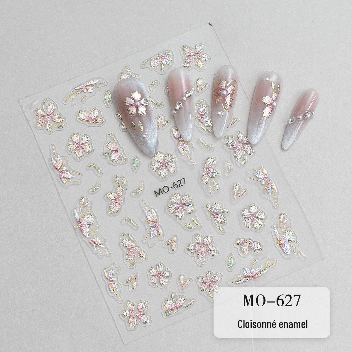 Luxury 3D Chinese Palace Style Filigree Gold Nail Stickers