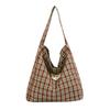 Women's Plaid Commuter Tote: Stylish, Versatile, Large-Capacity Shoulder Bag
