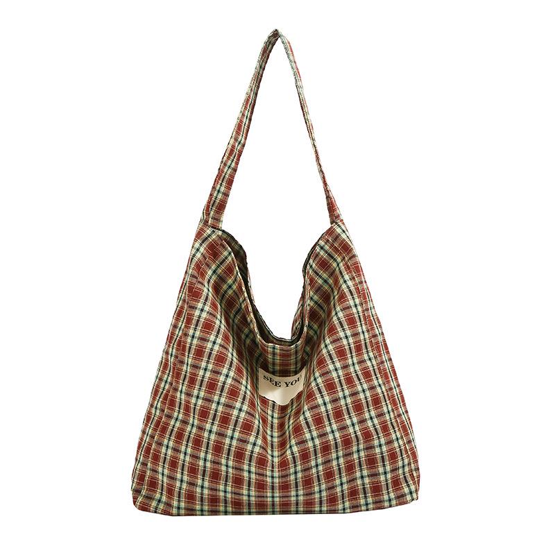 Women's Plaid Commuter Tote: Stylish, Versatile, Large-Capacity Shoulder Bag