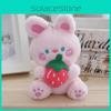 Adorable Cute Plush White Rabbit Keychain Creative Fruit Bunny Plush Toy For Girls