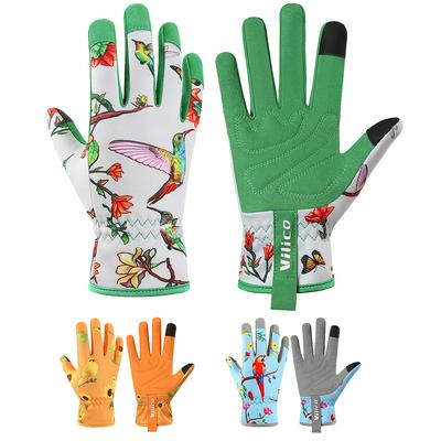 Gardening Gloves For Women Breathable Leather Garden Gloves With Grip Thorn-Proof Puncture-Resistant Work Gloves