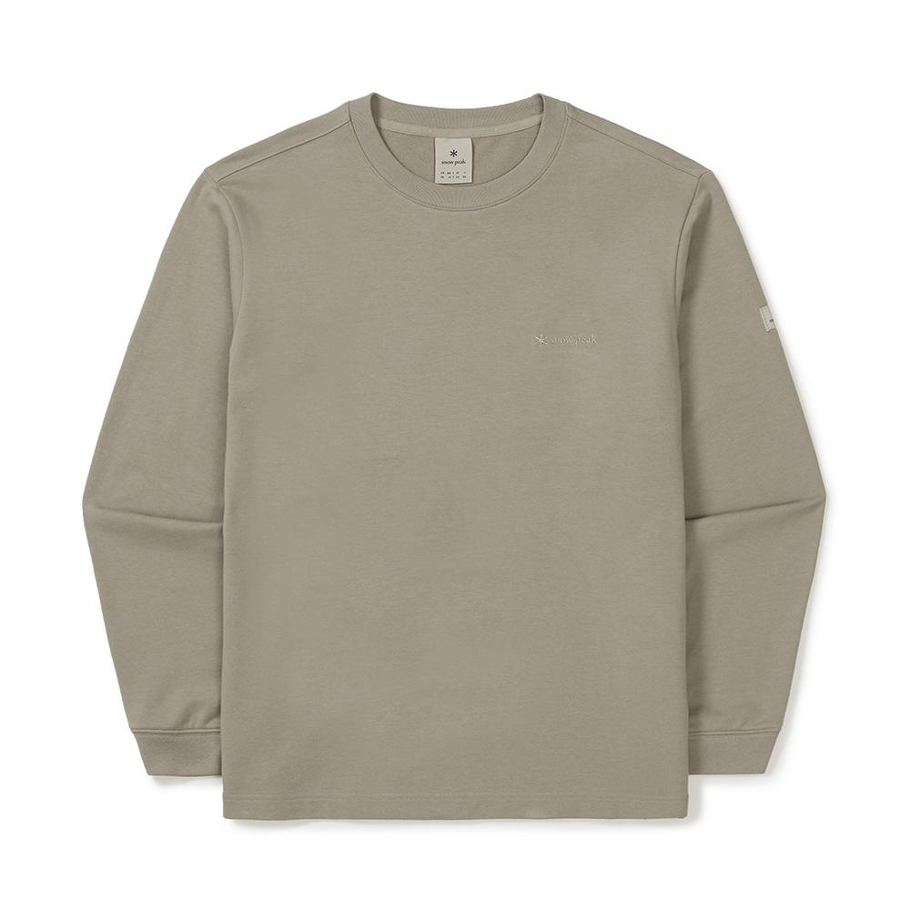 [Snowpeak] Basic Logo Long Sleeve T-shirt Warm Gray (S25FMFTL10)