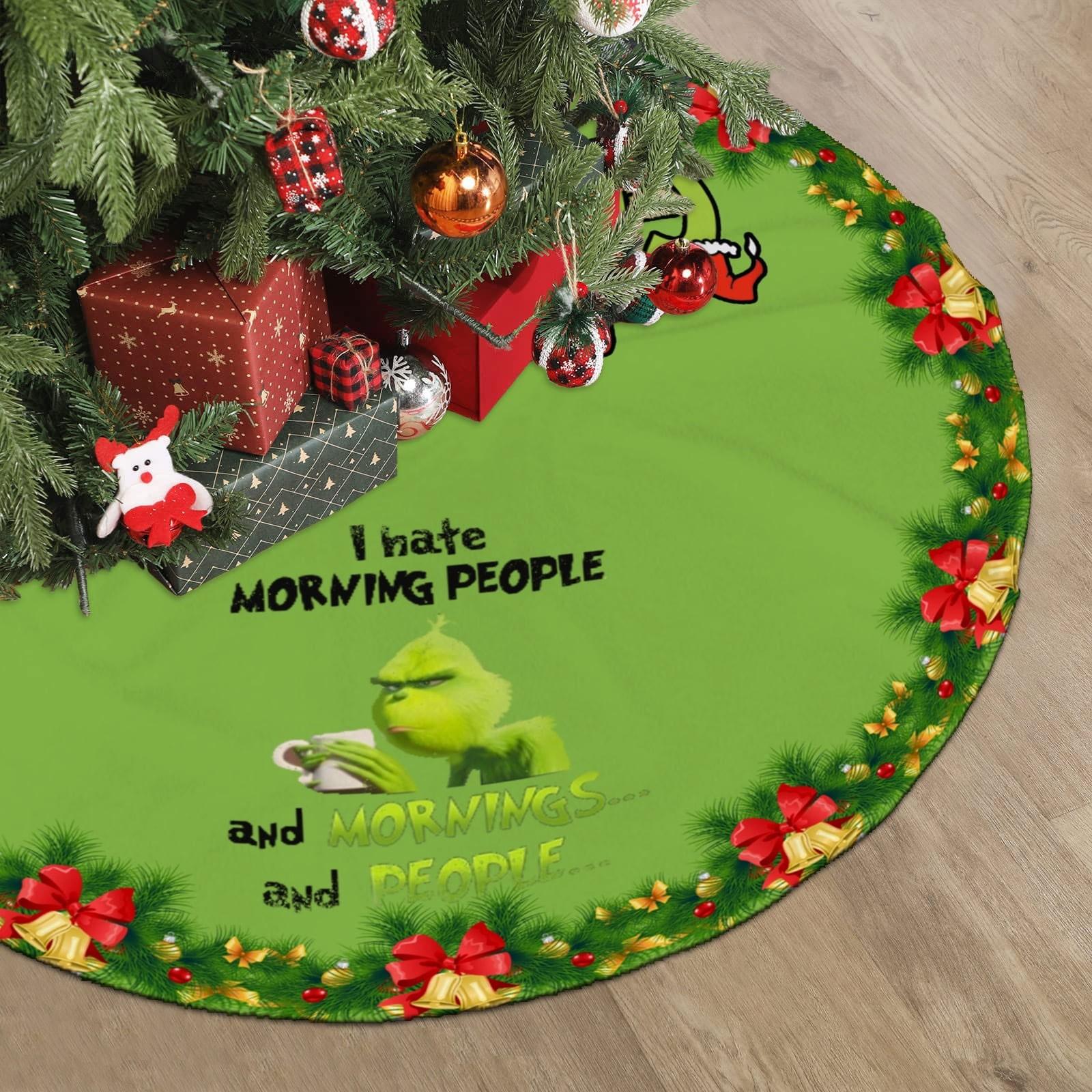 

Christmas Tree Skirt 120cm Round Holiday Decoration Skirt with Printed Design Suitable for Indoor Use Festive Season Home Decor