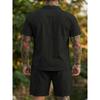 Men Casual Summer Short Sleeve Shirt And Shorts Beach Vacation Set