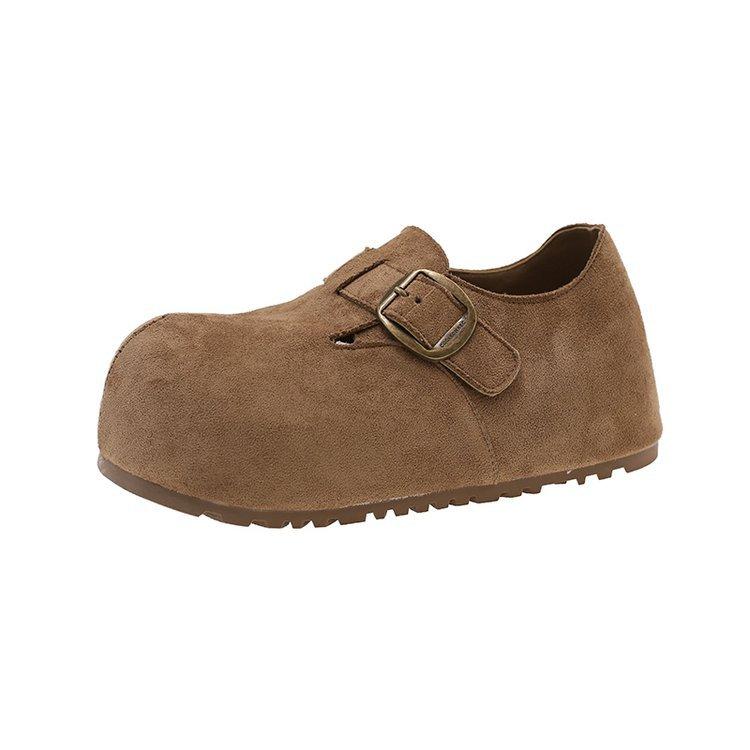 [Ushilai] 2025 autumn new kapibara platform heightening boken shoes women's fashion round head casual shoes