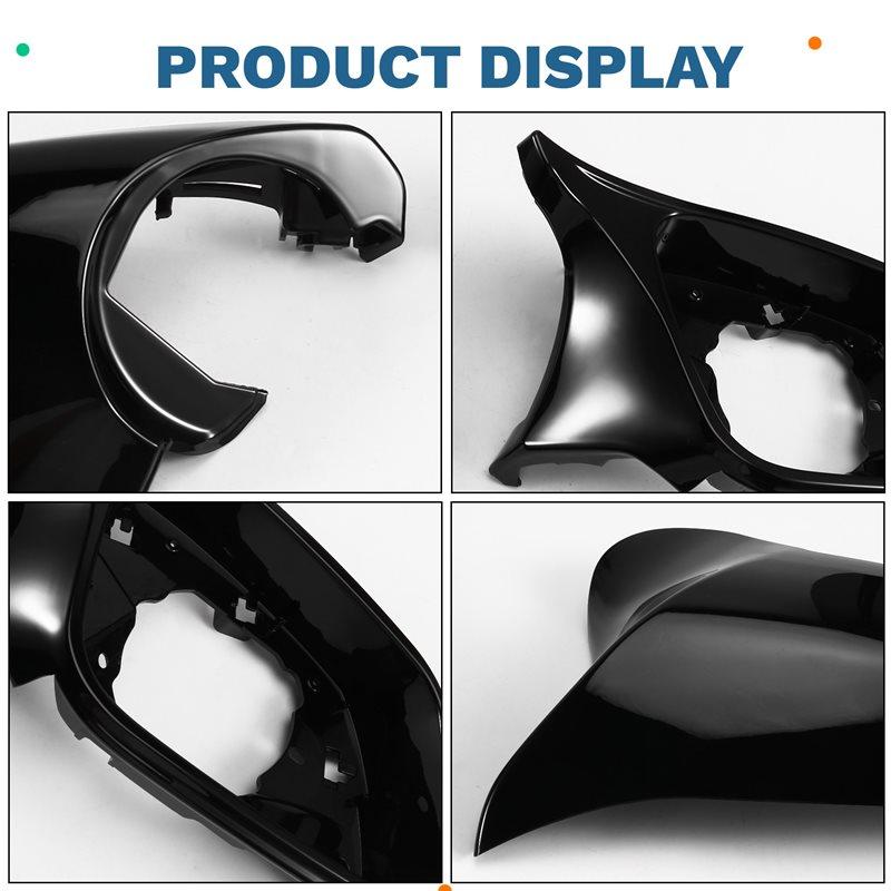 For BMW 1 2 3 4 X Series F20 F21 F22 F23 F30 F35 F34 F32 F33 F36 E84 I3 F87 M2 Rearview Mirror Cover Caps-Black Color