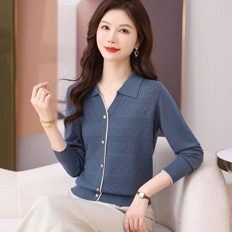 Women's Fashionable V-Neck Woolen Sweater - Slimming, Versatile, Beautiful Autumn Top