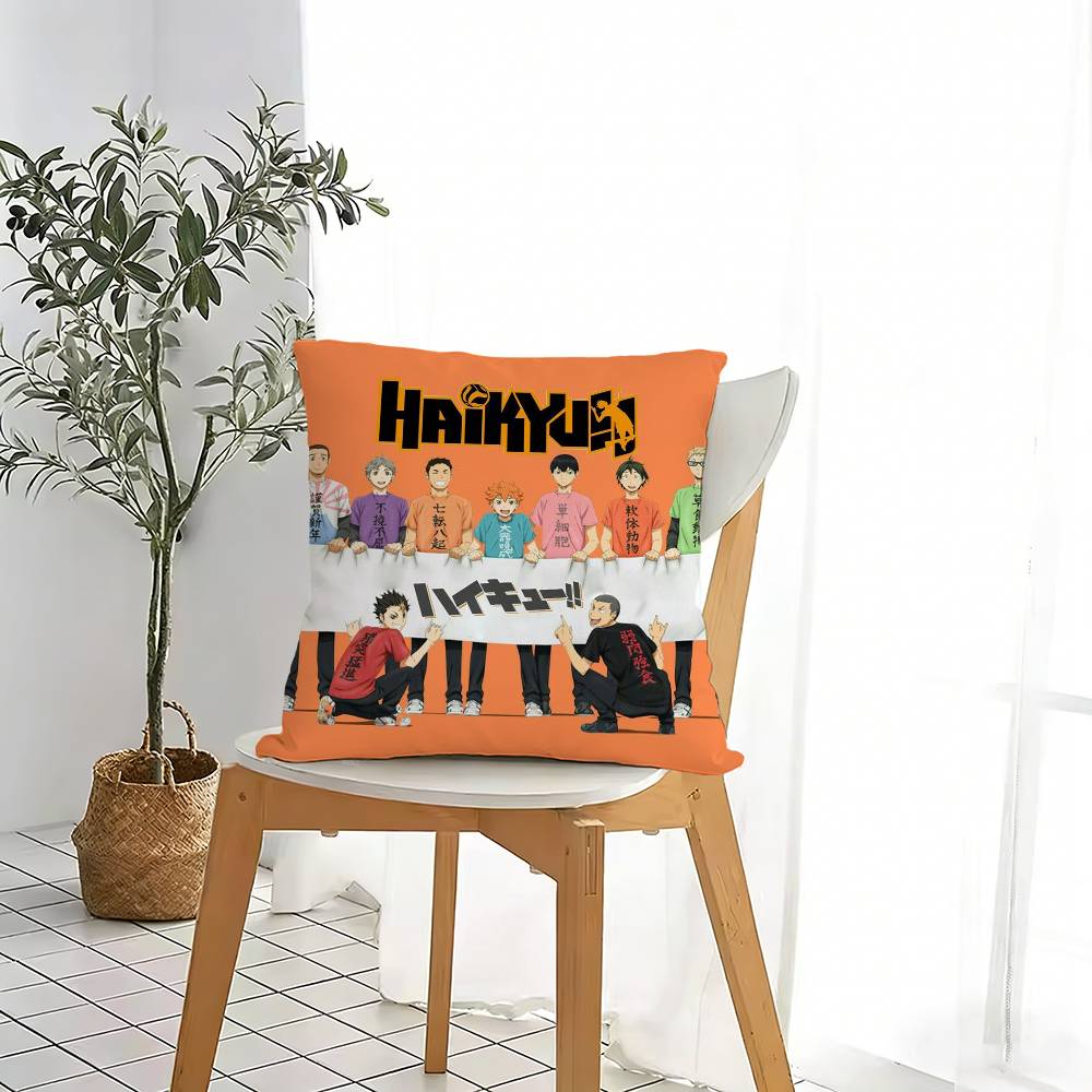 Sports Anime H-Haikyuu Pillow Case Pattern Printed Pillowcase For Living Room Sofa Cushion Cover