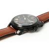 Fossil Grant Chronograph Black Dial Brown Leather Strap Watch for Men - FS5241