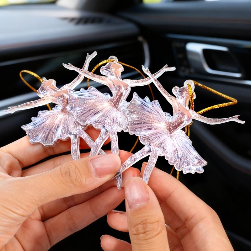 2pcs/set Car Rearview Mirror Pendant Plaque Keychain Lucky Goddess Car Charm Decoration Chain Bag Pendant Car Cute Decoration