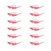 12 Pairs Per Set Flame Shaped Sunglasses New Fashion Rimless Candy Color Party Shades Trendy Design Colorful Sun Glasses