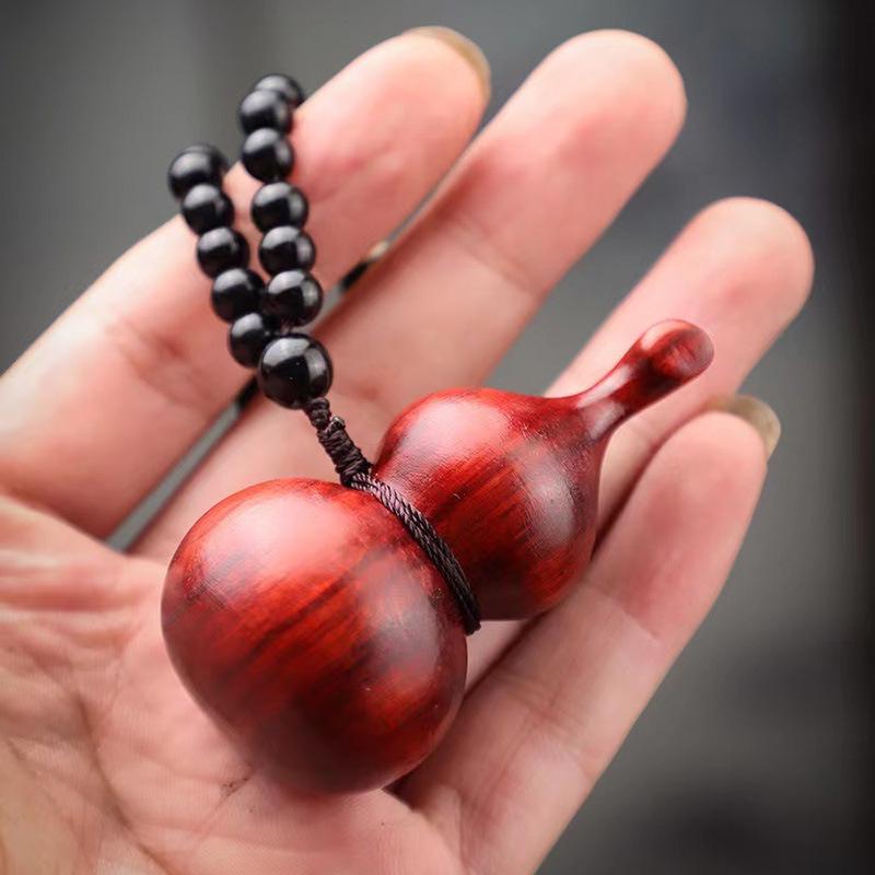 Small-Leaf Red Sandalwood Pendant: Wealth-Attracting Pixiu, Gourd, Dragon, Tortoise Design