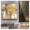 Oil painting on Canvas Scandinavian Art Poster Wall Picture for Living Room Sofa Home Decoration HD Print Yellow Gray Abstract