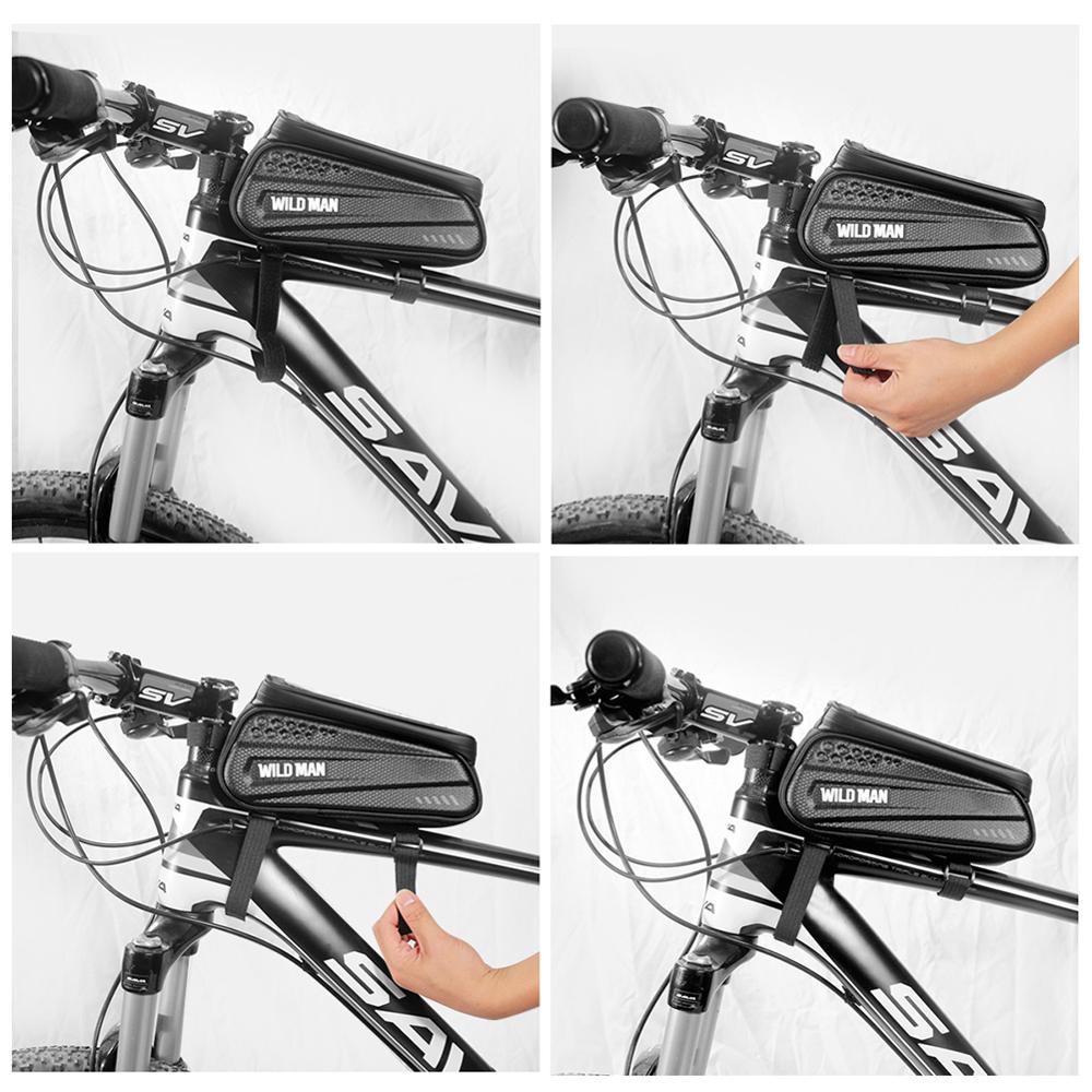 Waterproof Bicycle Bags Mtb Bike Mobile Phone Case Tup Touch Screen Cycle Front Top Tube Saddle Pouch Cycling Accessories