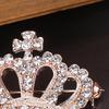 Rhinestone Style Brooch Pin Crown Design Breastpin Vintage Wedding Gift KTJ