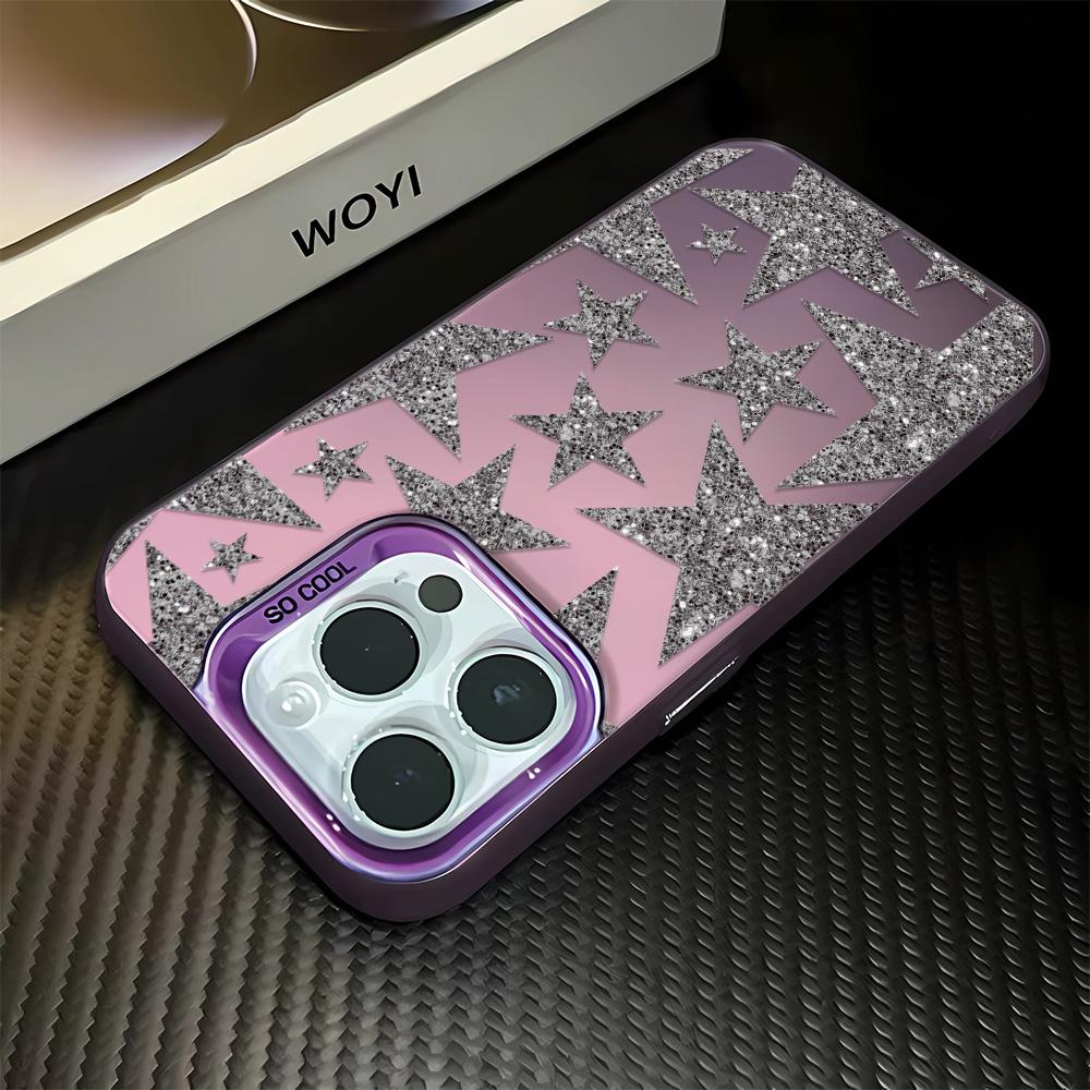 Frosted Pentagram Phone Case For IPhone 16 14 15 Plus 11 12 13 17 Pro Max Case 17 Air 16E Hard Shockproof Silicone Phone Cover