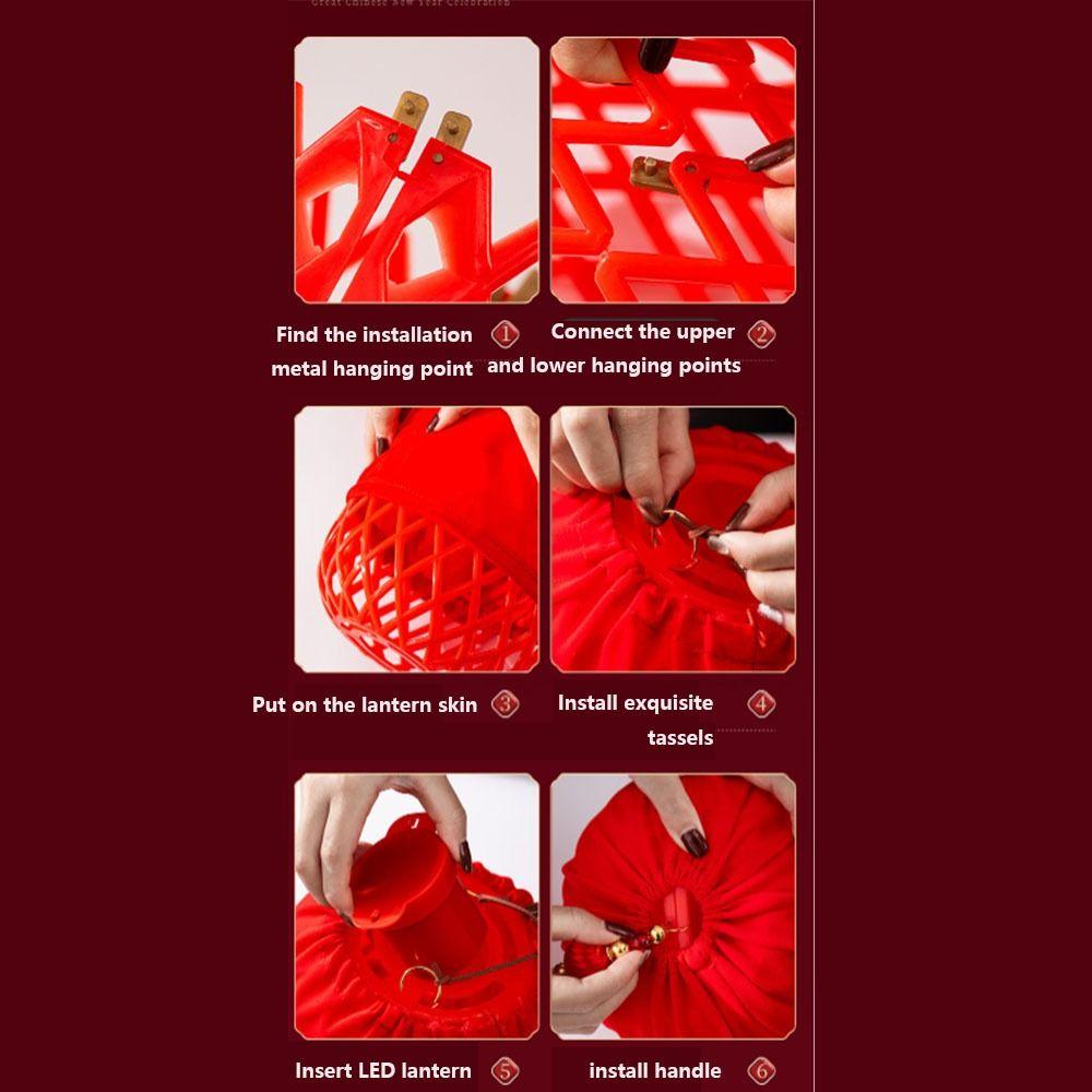 Red Snake Year Lantern Hanging Ornament New Year Hanging Lantern  Spring Festival