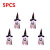 5-20PCS Halloween LED Flashing Light Hanging Ghost Halloween Party Dress Up Glowing Wizard Hat Lamp Horror Props Home Bar Decor