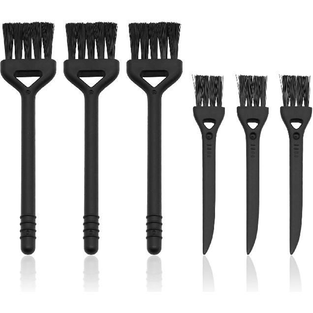 Keyboard Cleaning Brush, 6 Pcs Plastic Handle Nylon Anti Static Brush Kit Fit for Computer Keyboard, Laptop, Phone, Car Interior Detailing Cleaning