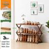 Compact Wooden Shoe Storage Rack: Multi-Layer, Dustproof Shoe Cabinet for Dorm or Entryway