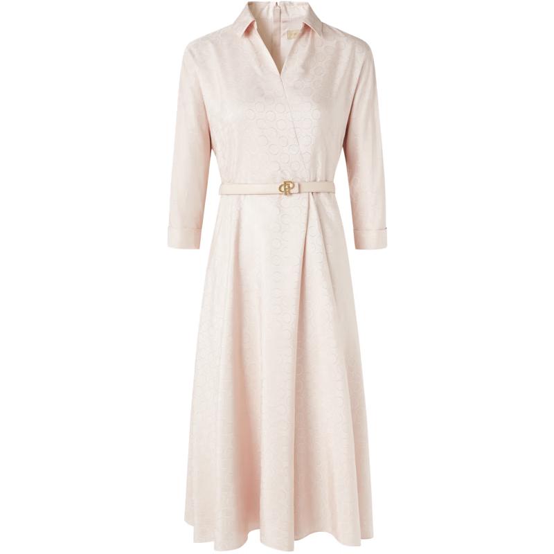 

PORTS Women s Pearlescent Orange Pink Elegant Slim Fit Midi Dress M /6