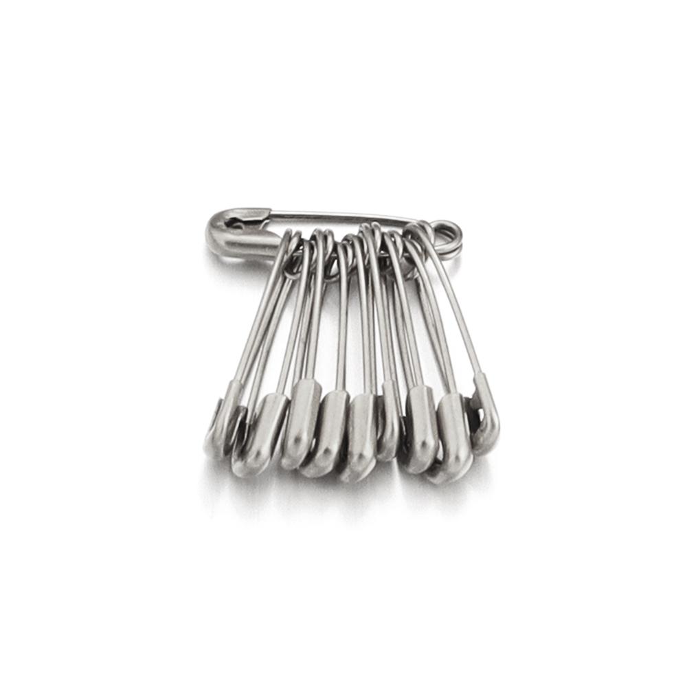

10pcs Stainless Steel Safety Pins 20-56mm Multi Size Gold Steel Color Safety Pins For DIY Home Garment Sewing Tools Accessories